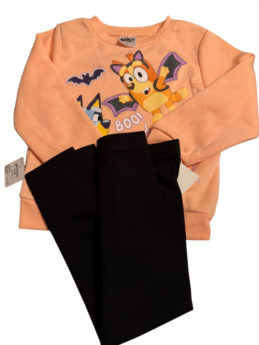 Bluey HalloweenGraphic Sweatshirt Children’s Place Black Leggings NWT Size 5T